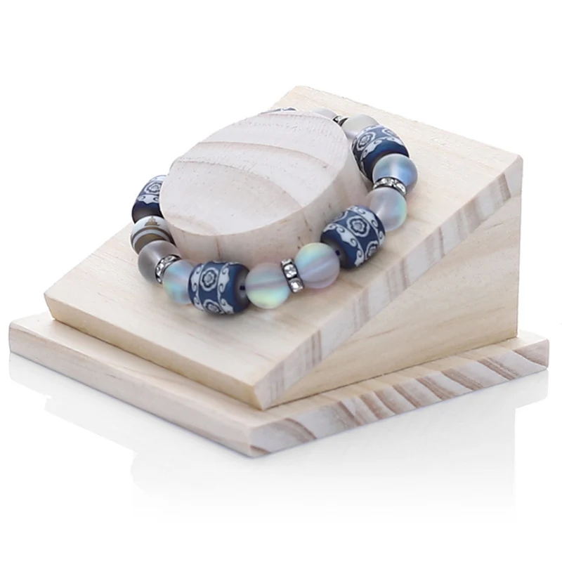 New ArrivalSolid Wood Creative Bracelet Tray Bracelet Holder Jewelry Storage Tray Counter Jewelry Display Rack Prop Display Tray