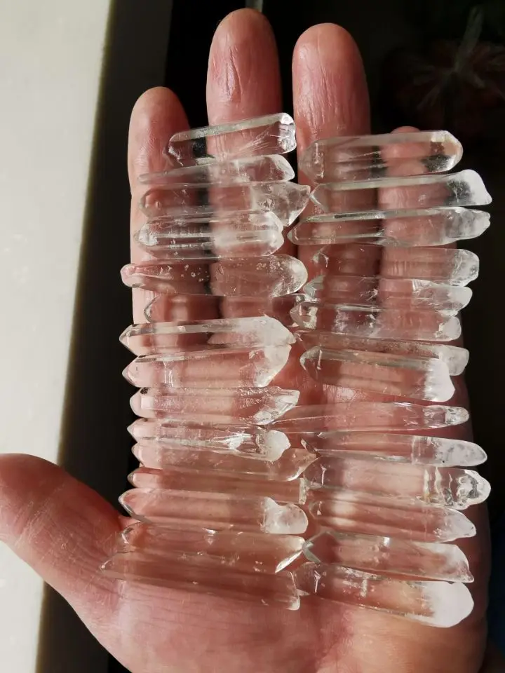 20pcs NATURAL CLEAR Lemurian Seed QUARTZ CRYSTAL ORIGINAL POINTS Specimen50-60g