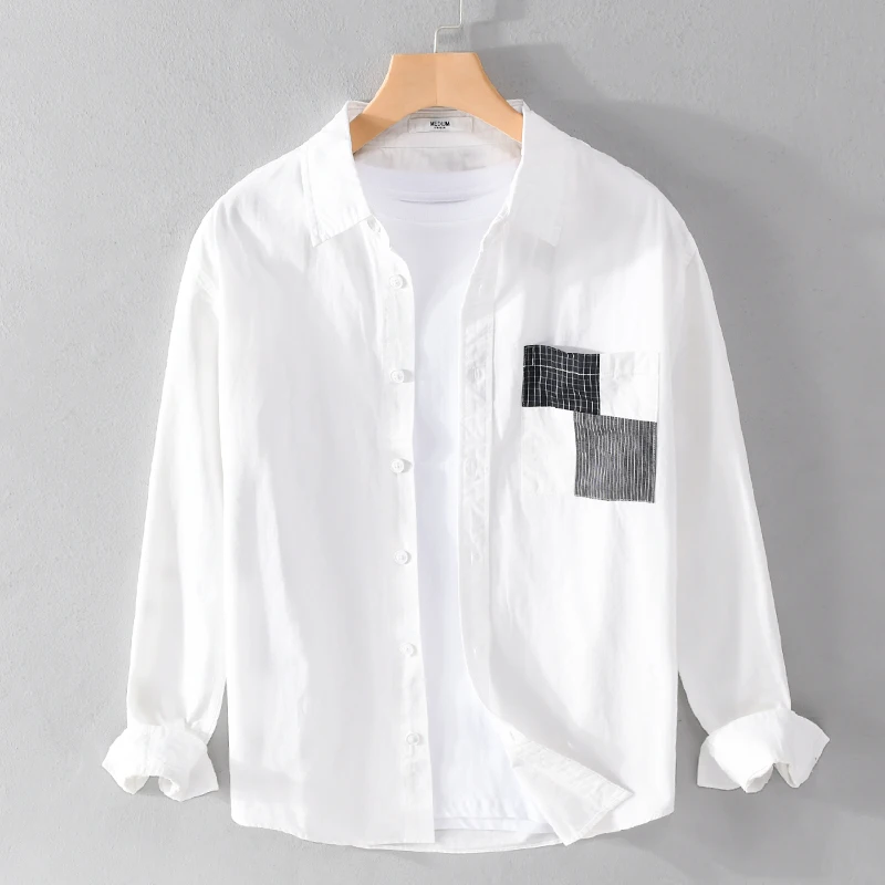 

New Suehaiwe's Brand Italy Casual Cotton Shirts For Men Fashion Patchwork Comfortable Tops Clothes Chemise Camisa Masculina