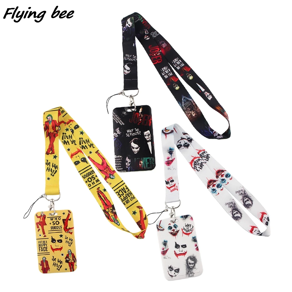 

Flyingbee X1607 Movie Clown Lanyards Id Badge Holder Keychain ID Card Pass Gym Mobile Badge Holder Lanyard Key Holder Jewelry