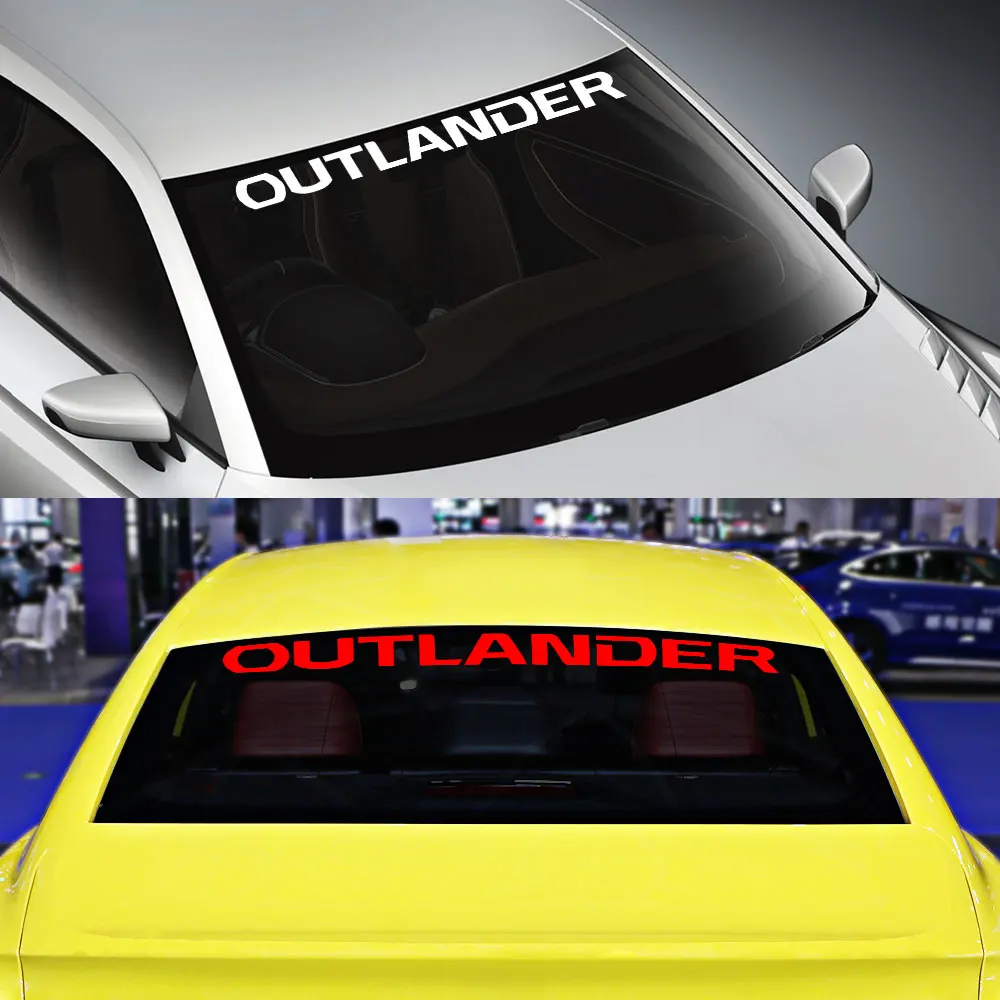 For Mitsubishi Delica Colt ASX Lancer EX Ralliart Outlander Eclipse Car Front Rear Windshield Stickers Auto Styling Accessories