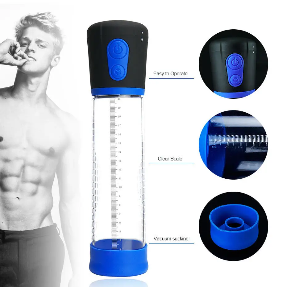 Electric Penis Pump Enlargement Pump Enlarge Automatic Vacuum Suction Penis Extend Toy Exercise for Men Penis Extender Pump