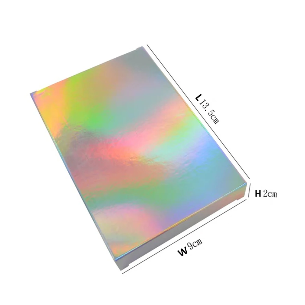 10PCS/Pack Laser Paper Box Gift Box Holographic Foil Treat Boxes Silver Cosmetics Packaging Party Favor Box Wedding Candy Carton