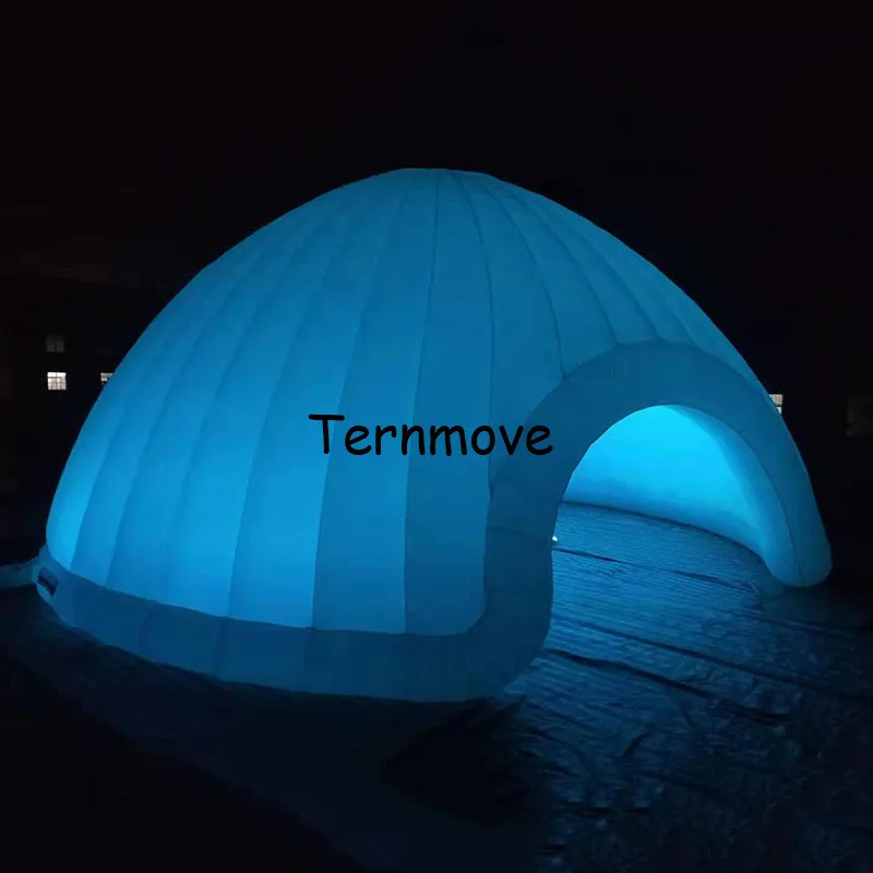 Gigante di illuminazione a LED tenda a cupola gonfiabile per la decorazione del partito gonfiabile tendone tenda giocattolo per la cerimonia nuziale/eventi/uso commerciale