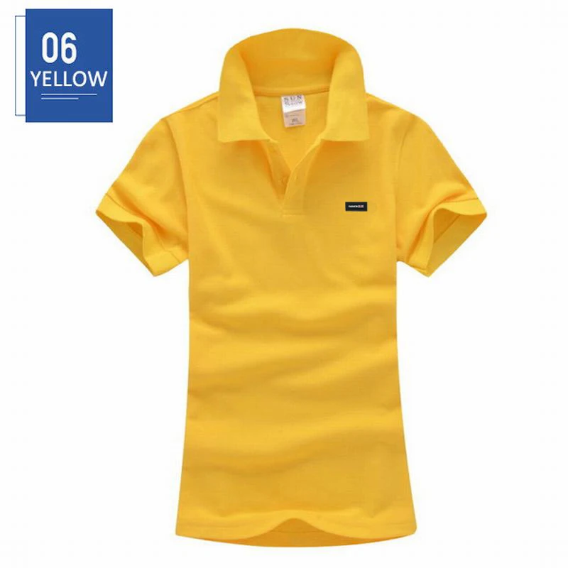 Good quality 2020 Summer Womens Short Sleeve Polos Shirts Casual Womens Tees Cotton Polos Shirts Fashion Lady Clothing S XXL