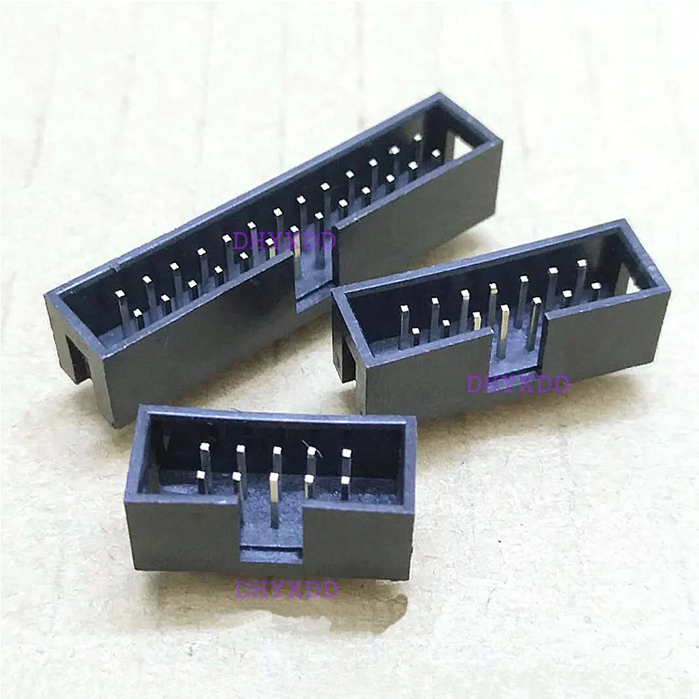 10pcs 2.54mm 2x20 Pin 40 Pin Straight Male Shrouded PCB Box header IDC Socket