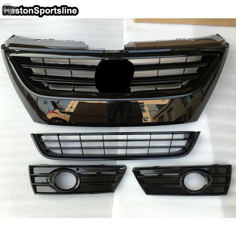 

For Volkswagen Passat CC Glossy Black ABS Front Bumper Mesh Grille Grill 2010~2012