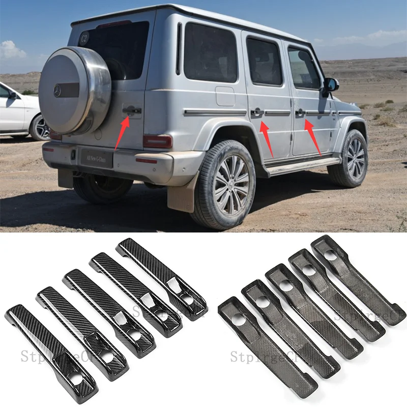 

100% real carbon fiber Auto outer door handle cover for Mercedes Benz G Class W463 W464 G65 G55 G63 G500 G550 G350 2009 - 2019