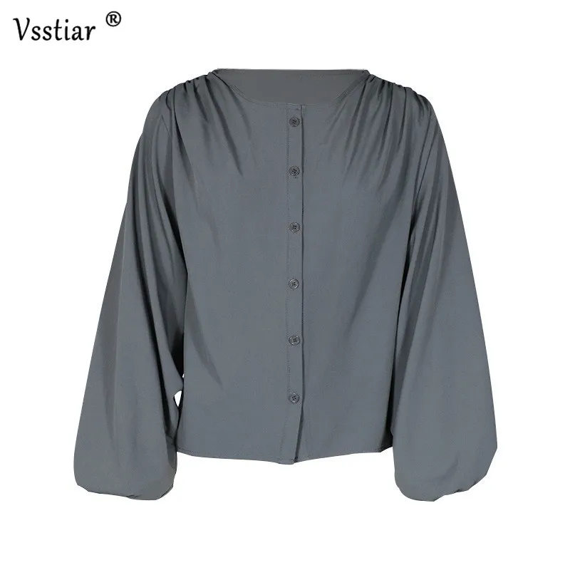 Laterne Hülse Frauen Bluse Shirts 2020 Neue Fashion Club Beiläufige Lange Hülse Lose Tops Herbst Winter Frau Blusen Straße