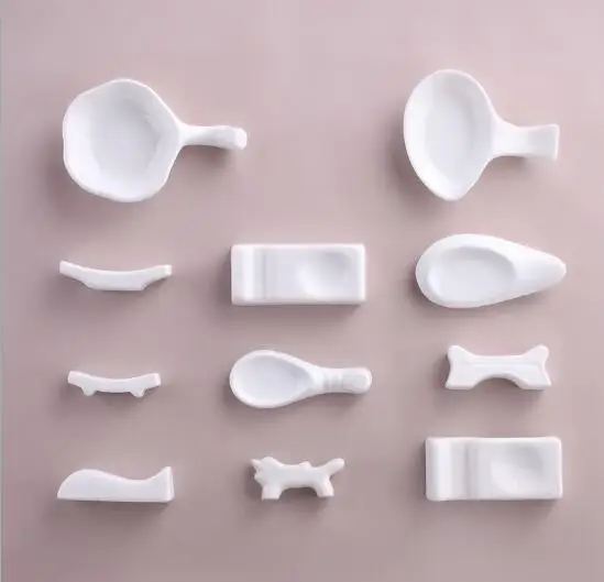 

Creative white ceramic chopstick rack, spoon holder, sauce dish