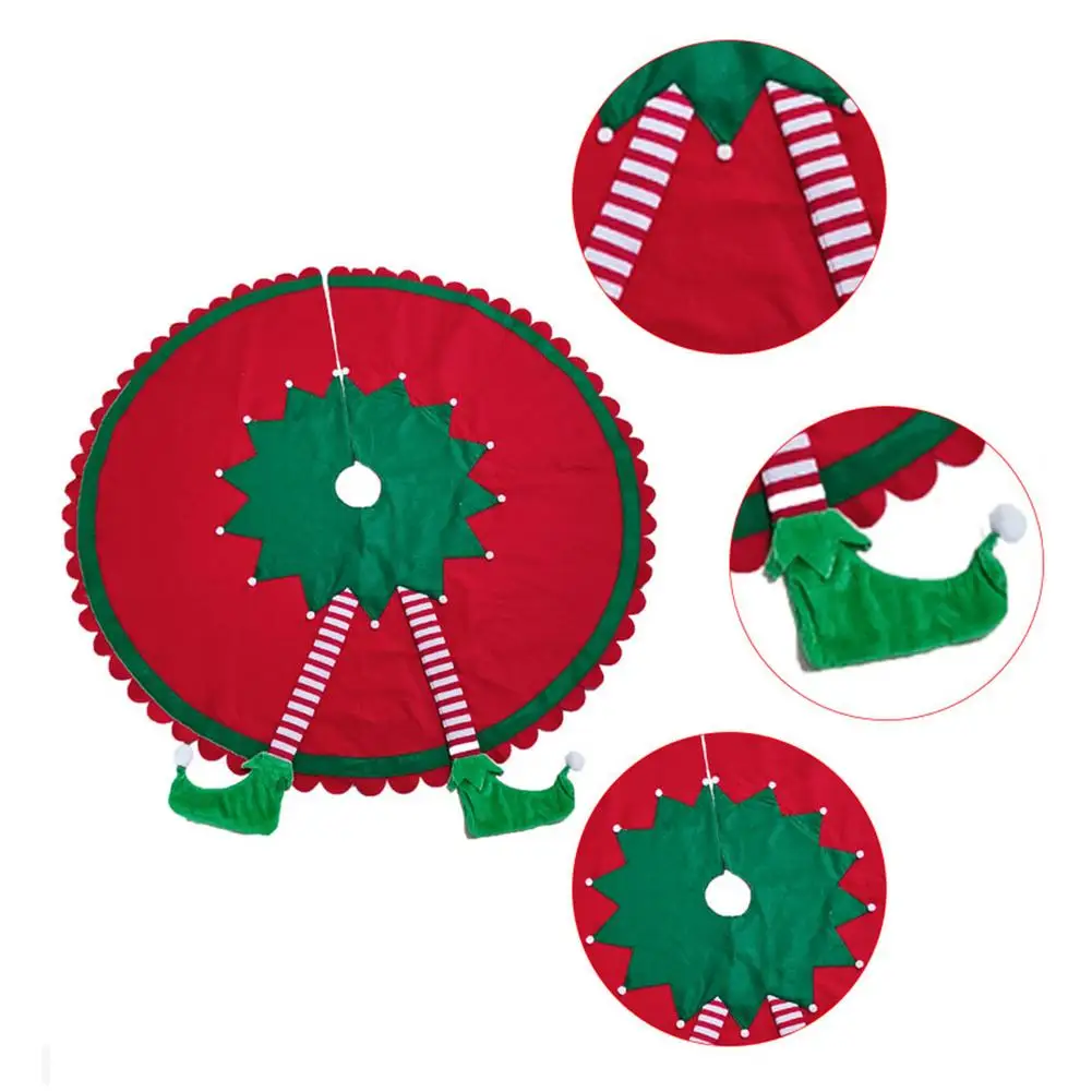 Nieuwe Kerstboom Rok Elf Voet Boom Stand Mat Xmas Floor Mat Cover Kerstboom Decoraties Nieuwe Jaar 2022 Navidad noel