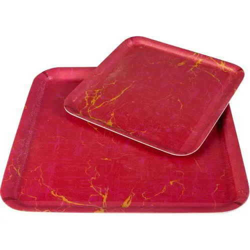 DOLBOVI Emsan Heart 2'li Square tray Red tray поднос plateau de service