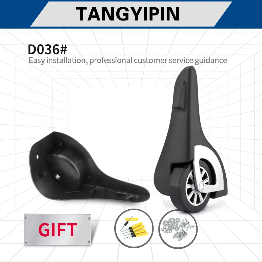 

TANGYIPIN D036 Luggage wheel silent trolley case accessories wheels luggage replacement Practical Screws Rubber Durable roller