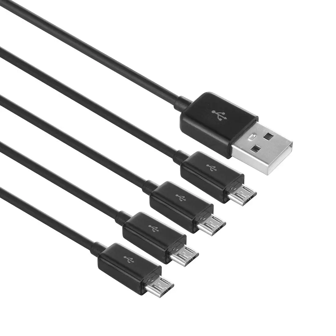 

Зарядный кабель NUOLIANXIN с несколькими микро-USB-портами, 4 в 1, USB 2,0 A папа-4 Micro USB папа, Разветвитель Кабеля Micro USB (черный 0,5 м)