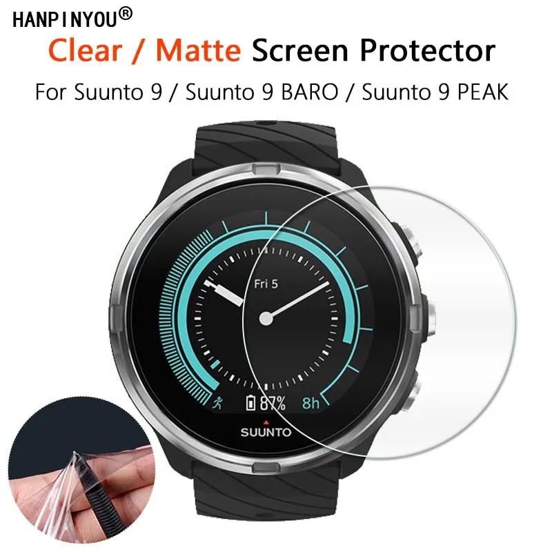 10 Uds. Para reloj inteligente deportivo Suunto 9 / Peak / Baro GPS Ultra transparente brillante/mate Protector de pantalla película suave-no vidrio templado