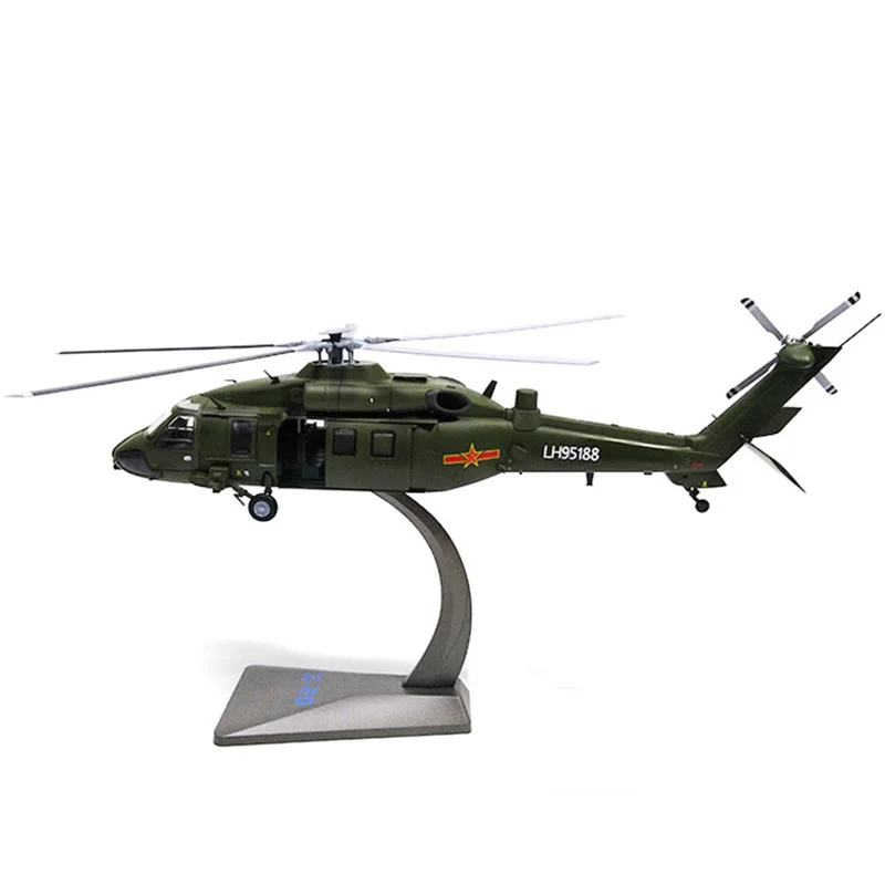 

1/48 Scale Alloy Aircraft Chinese Air Force Helicopter Z-20 Fighter Z20 Model Children Kids Gift for Collection Home Decoration