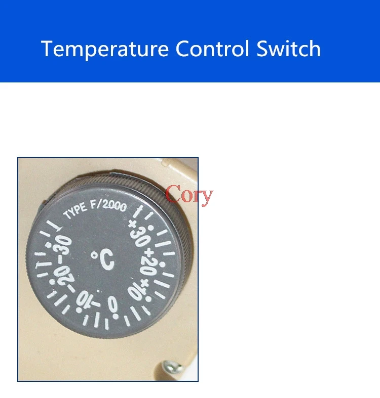 1PC Freezer Adjustable Dial -30 to 30 Celsius Capillary Thermostat AC 16A 250V NO NC -30-+30 Celsius