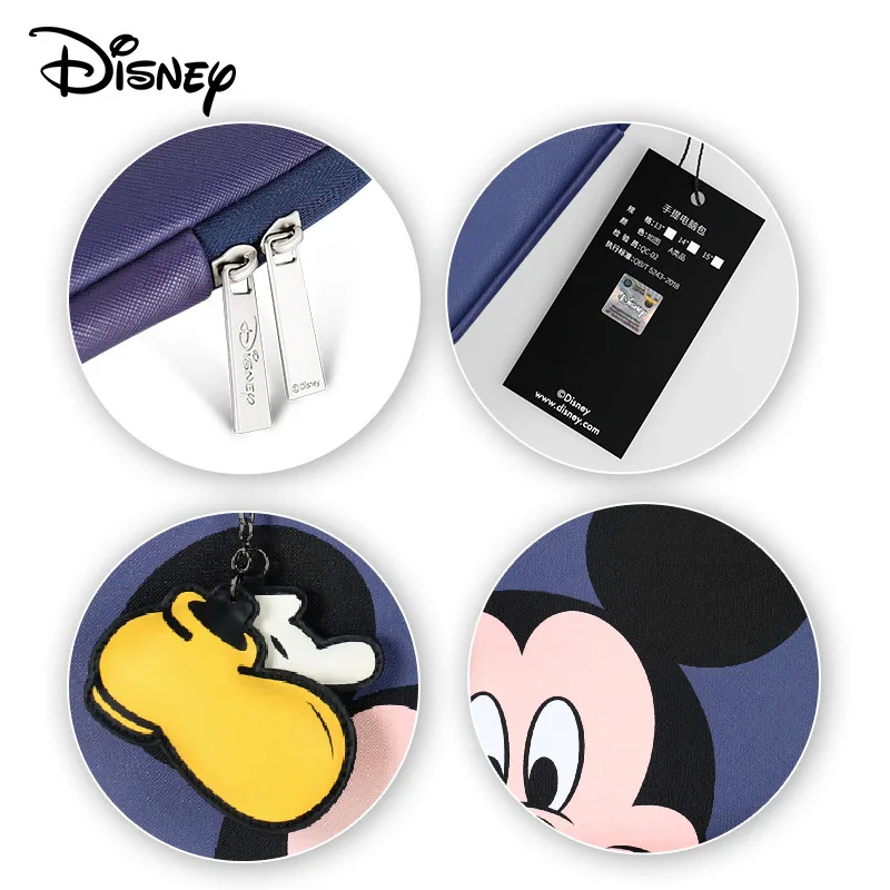 Disney-funda de Mickey Mouse con dibujos animados para ordenador portátil, bolso impermeable para Macbook Air Pro, Apple de 13 / 14 / 15 pulgadas