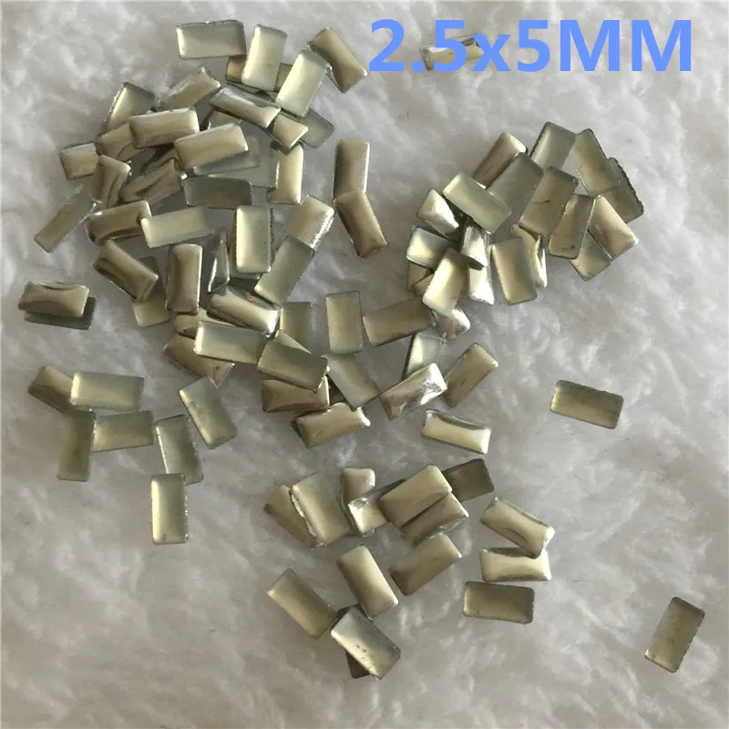 Silver/Gold Hot-Fix Rhinestuds Rectangle Shape Loose DIY Punk Metallic Decoration For Clothing/shoes/bags Hot Fix Studs 500pcs