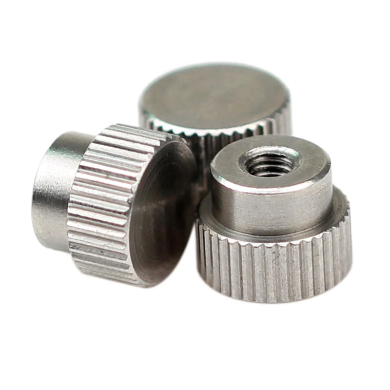 

10/20Pcs M3 M4 Knurled Thumb Screws Nuts 303 Stainless Steel Blind Hole High Head Step Hand Nuts