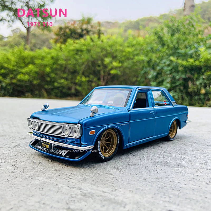 Maisto 1:24 Tokyo MOD Nissan 1971 DATSUN 510 alloy car model handicraft decoration collection toy tool gift die-casting