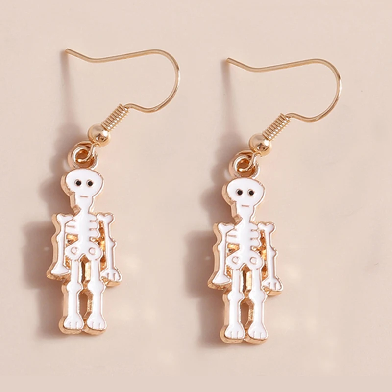 Trendy Halloween Tropfen Ohrringe Für Frauen Mond Tod Geist Kürbis Skelett Baumeln Ohrringe Party Zubehör Lustige Schmuck Geschenke – Detail 10