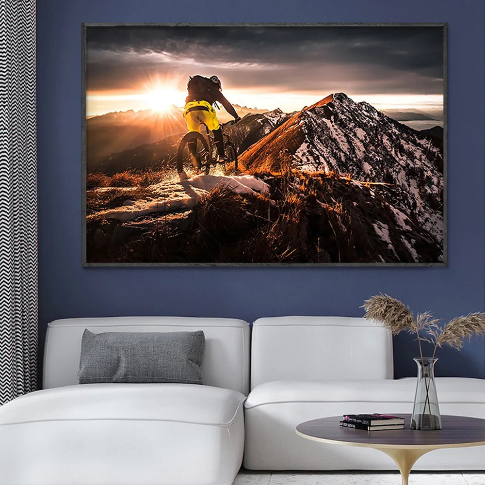 

SP080 Silk Cloth Wall Poster Mountain Bike Off-road Cycling 02 Art Home Decoration Gift