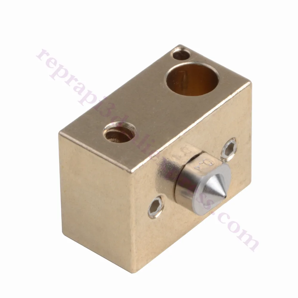 رأس الطباعة عالي الحرارة ، مجموعة من 3 فوهات من سبائك التيتانيوم V6 مع كتلة حرارية نحاسية F/ MK / Prusa / Titan Aero Hotend ، طابعة ثلاثية الأبعاد