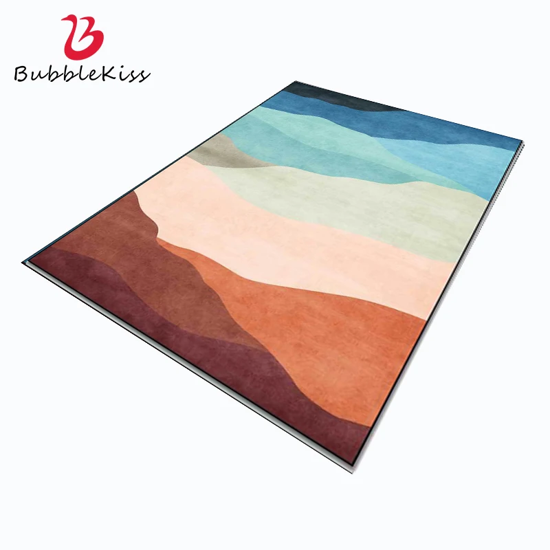 Bubble Kiss Orange Carpet for Home Living Room Nordic Style Abstract Pattern Sofa Bedside Decor Area Rug Non-slip Bedroom Mats