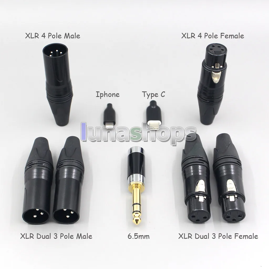 6.5mm XLR 4.4mm Super miękkie słuchawki nylonowe OFC kabel do Audeze LCD-3 LCD-2 LCD-X LCD-XC LCD-4z LCD-MX4 LCD-GX zestaw słuchawkowy LN007556