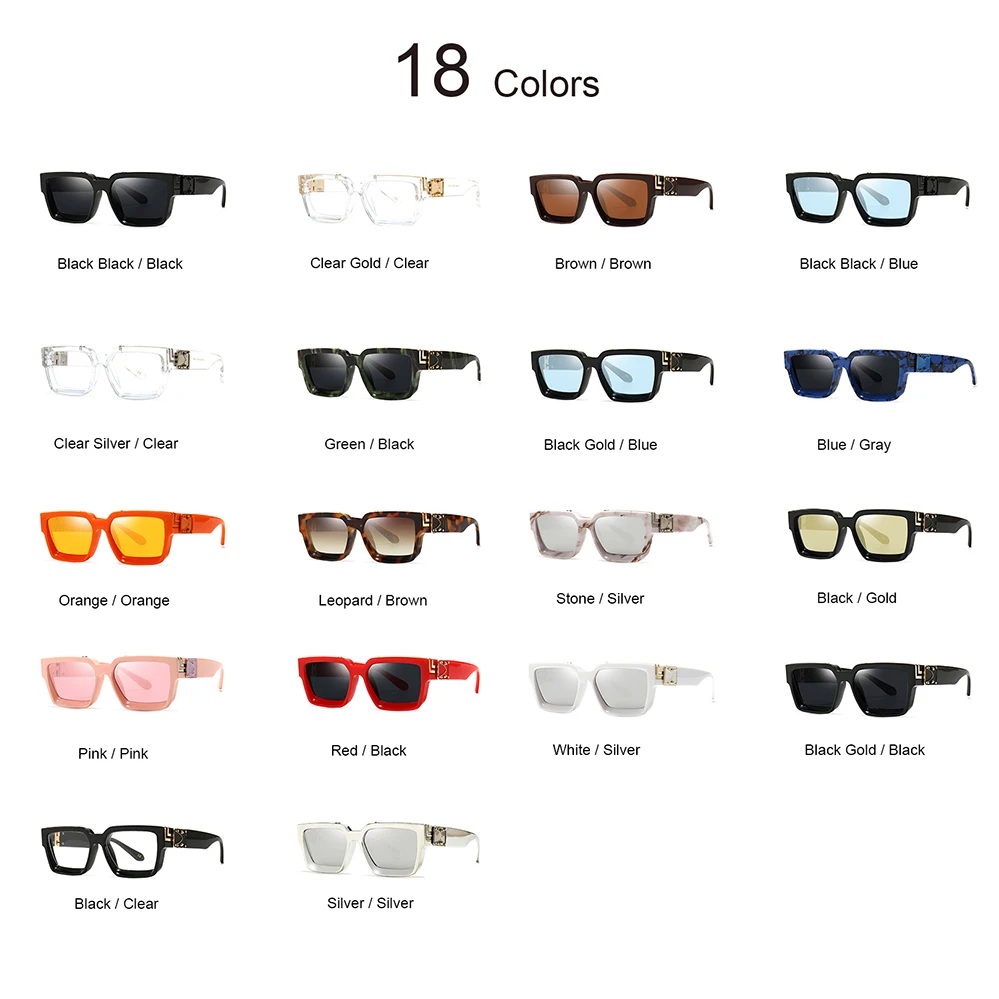 2025 New Fashion Classic Square Sunglasses Women Men Luxury Brand Designer Vintage ins Cool Mirror Sun Glasses For Female UV400