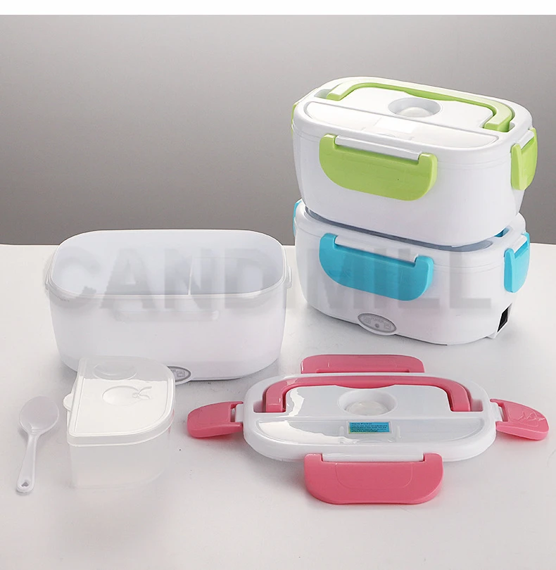 CANDIMILL 110V/220V Elektryczny Podgrzewacz do Lunchu Podgrzewacz do Jedzenia Ryżowar Pojemnik Podgrzewający Pudełka Bento Wkładka ze Stali Nierdzewnej