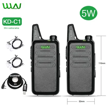1/2/3/4/5/6 adet Mini telsiz çocuklar için radyo istasyonu 5W WLN KD-C1 amatör amatör radyo alıcı verici UHF güçlü sinyal kdc1