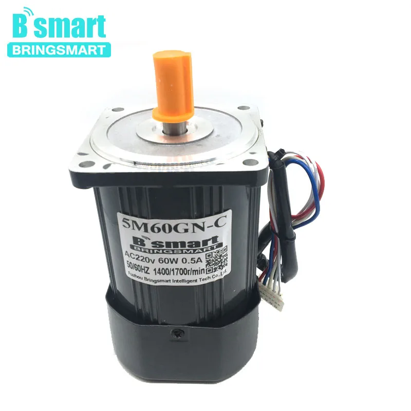 

Bringsmart 60W 1400RPM/2800RPM Electric Motor 220V High Speed AC Motor With Speed Control CW/CCW Long Life Large Power Motor