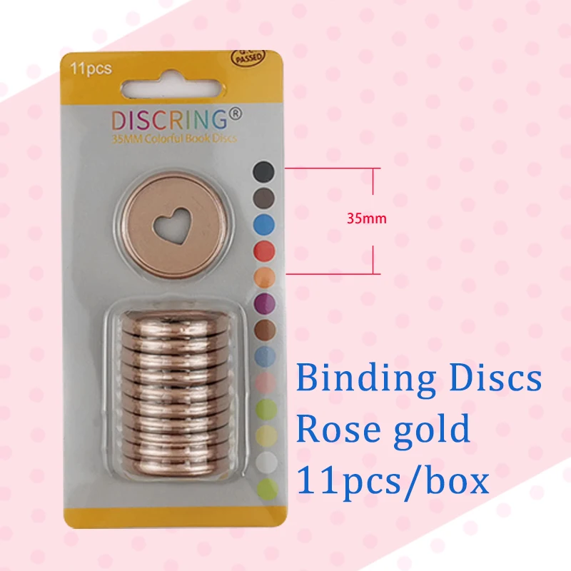 11 teile/schachtel 35mm Pilz Loch Bindemittel Ringe Bindung Discs Notebook Ringe DIY 360 Grad Faltbare Binder Discs Schule Zubehör