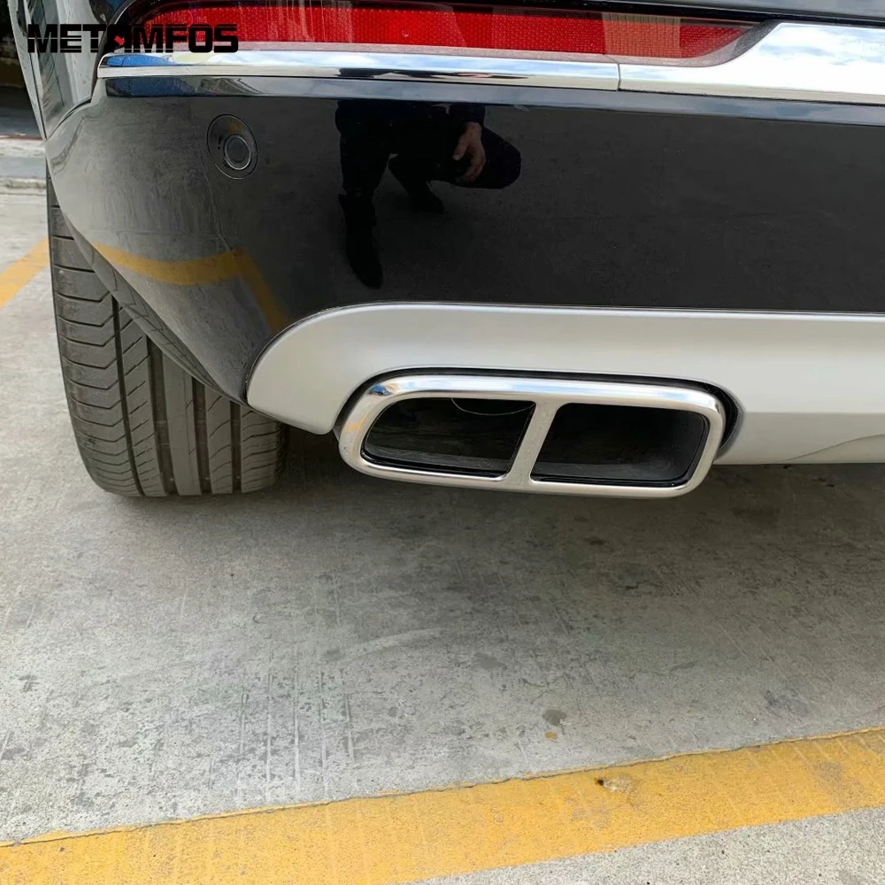 For Volvo XC90 2016-2018 2019 2020 Exhause Pipe Tailpipe Muffler Decoration Cover Trim Frame Exterior Accessories Car Styling