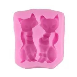 Beautiful Animal  Fox Sharp 3D Silicone Cake Fondant Mould Tools Cookware Cake Decorating Fondant Mold D103