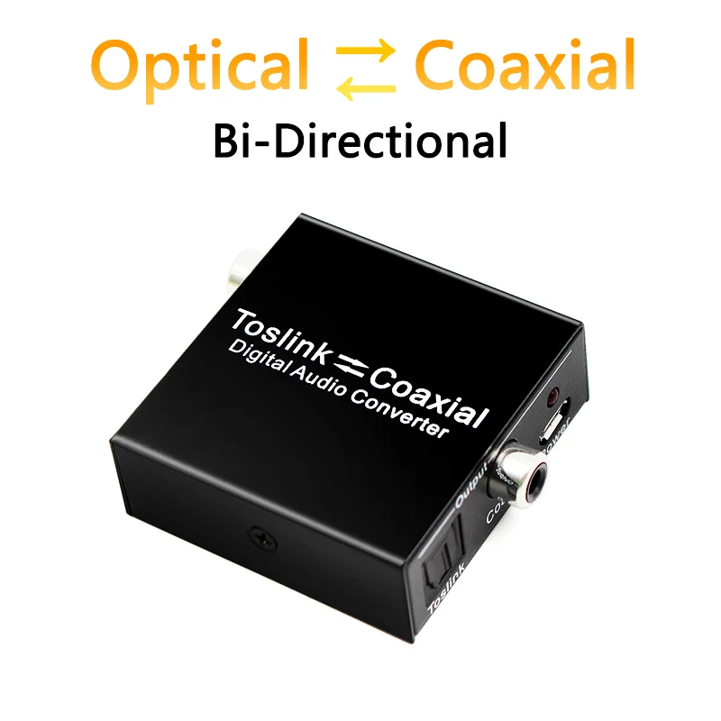 Toslink Optical to Coax / Coaxial to Optical SPDIF Bi-Directional Swtich Digital Audio Converter