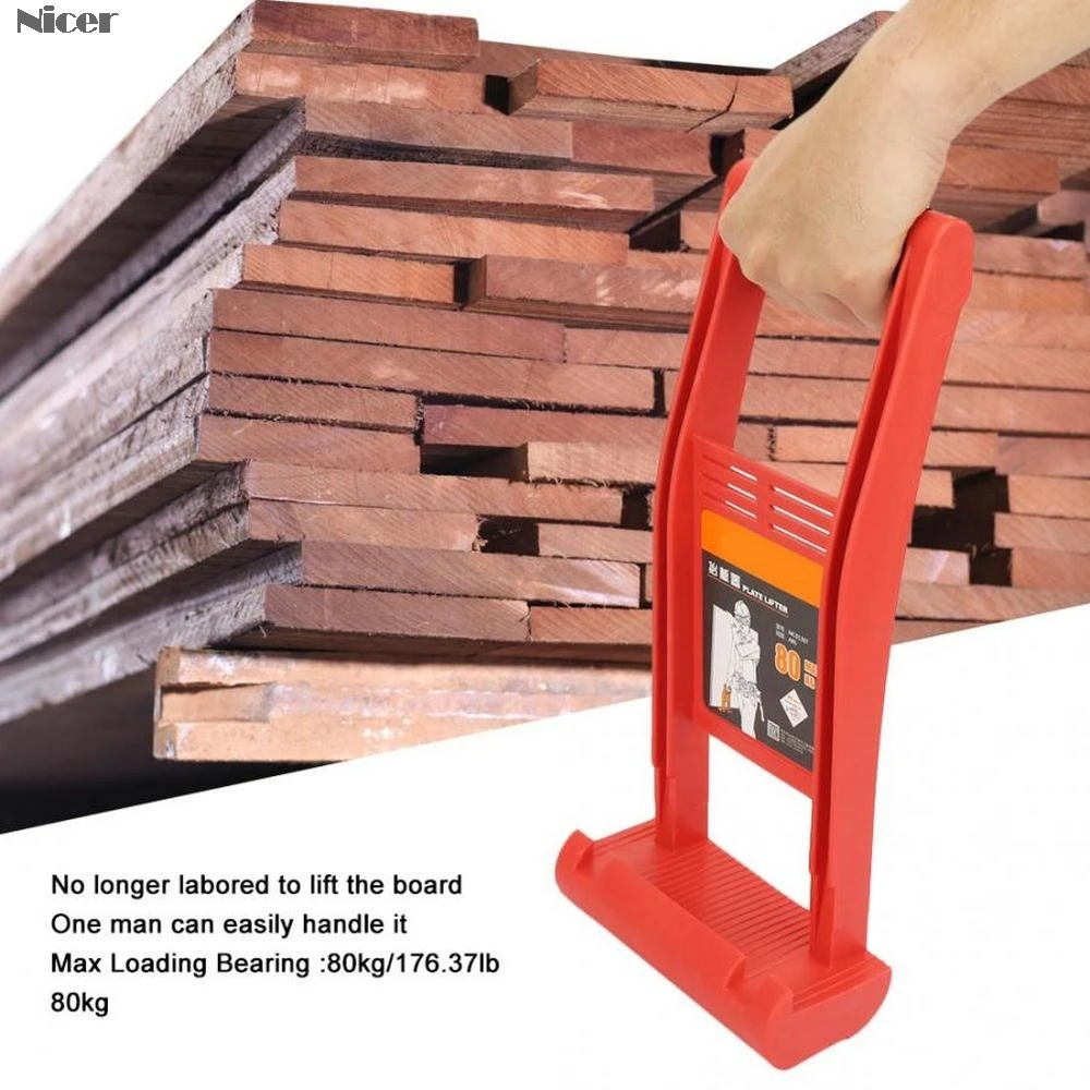 Trasportatore di pannelli giganti movimentazione di pannelli di legno 80kg carico pannello portautensili pinza maniglia per cartongesso copriletto in compensato per il trasporto