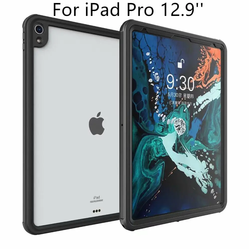 Imagem -05 - Capa Impermeável para Ipad Pro 12.9 Capa Preta para Proteção à Prova de Neve Poeira e à Prova de Choque para Ipad de 12 Polegadas