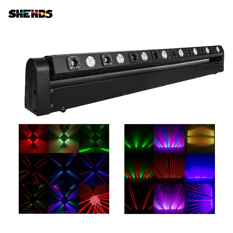 SHEHS 8 eyes RGB Moving Head Beam Lights WIth Controller Good for DJ Disco Stage effect