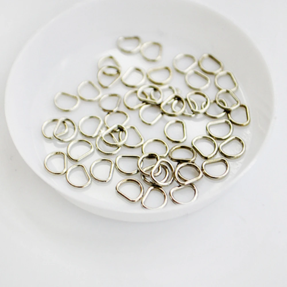 20pcs/pack 7mm Ultra-small Belt D-Buckle Doll Bags Buckles DIY Doll Buttons Shoes Super Mini Toys Dolls Accessories