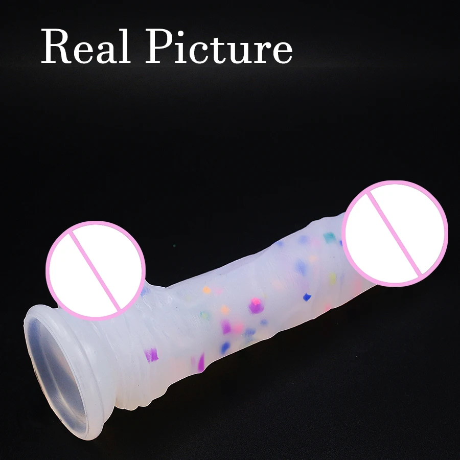 FLXUR Color Jelly Soft Silicone Dildo for Women Strong Suction Cup Artificial Penis Sex Products Female Masturbation Dick Adults