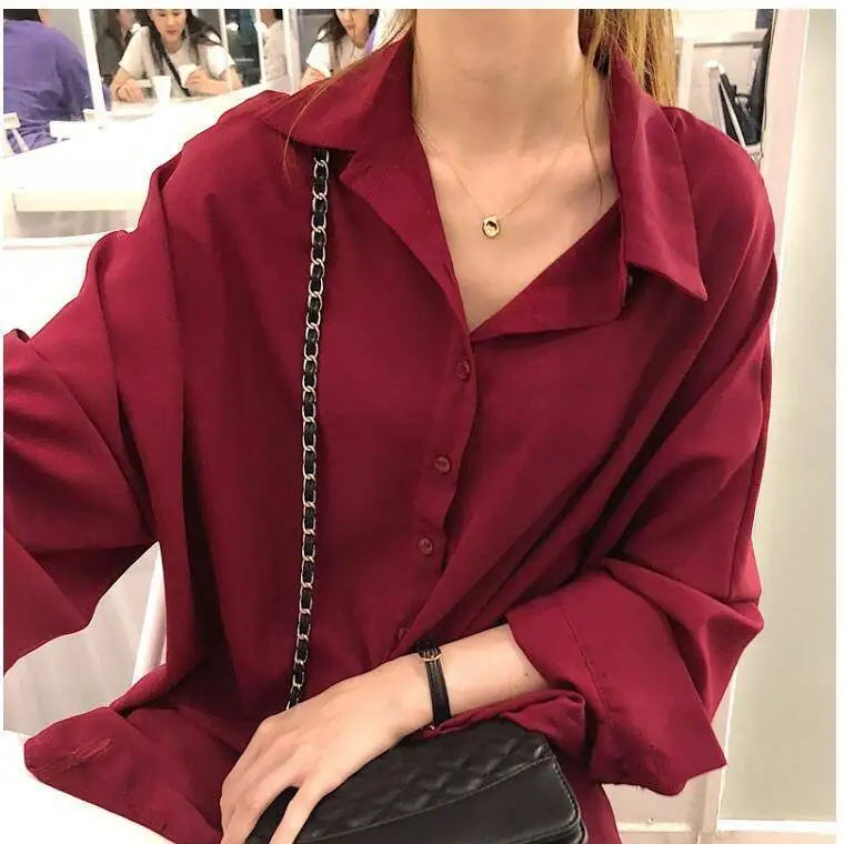 Blouse Women Spring Shirt Women\'s Loose Long Sleeve Chiffon Shirt Spring Blusas Mujer De Moda