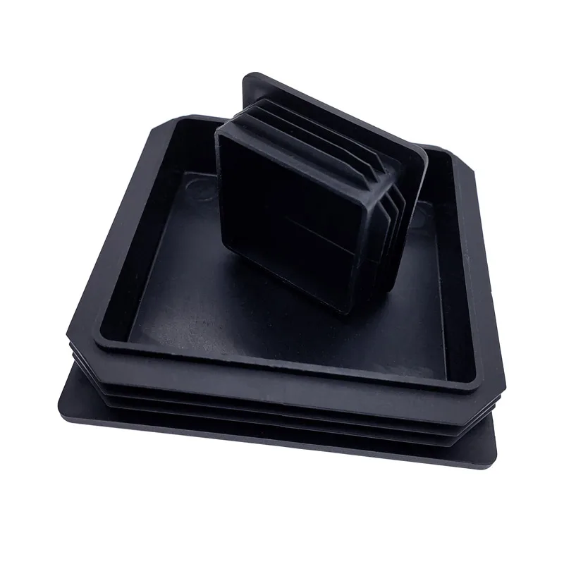 10Pcs Black Plastic Steel square pipe plug Furniture  Pad Plastic square Leg plug Anti Slip Feet Protectortube cap plug cap image 4