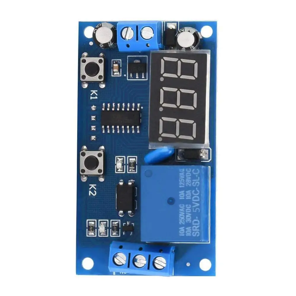 Taidacent 12vdc SPDT Relay Single Pole Double Throw Cycle Relay Module Timer Brush Screen Control AC DC Time Delay Relay Switch