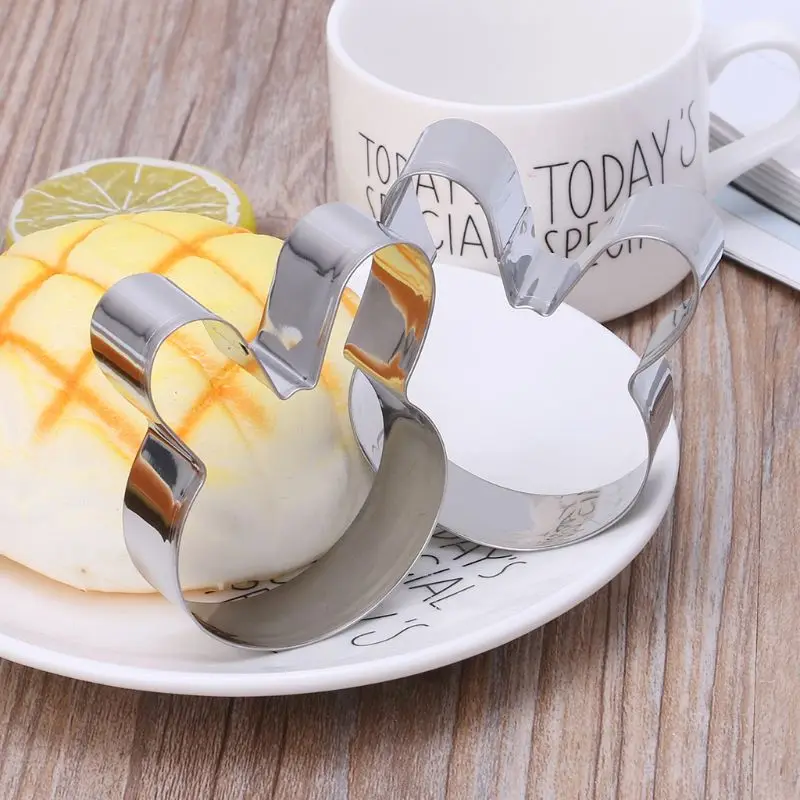 أرنب عيد الفصح الأرنب رئيس الفولاذ المقاوم للصدأ قاطعة البسكوت كعكة الخبز الشوكولاته قالب فندان المعجنات البسكويت قالب لتقوم بها بنفسك الحرف 19QE