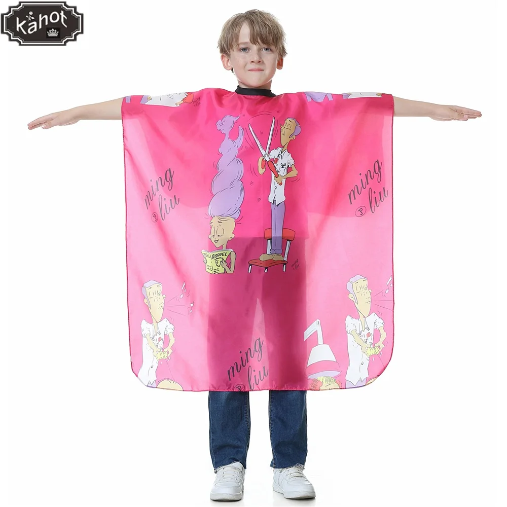 

Special Salon Kids Waterproof Hair Cutting Cape Hairdressing Gown Hairdresser Barber Apron Girls Boys Home Hair Cut Cloak Wrap