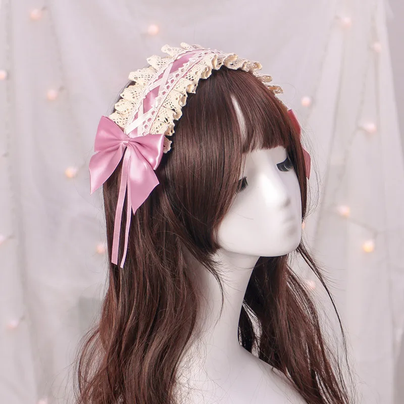 Japanese Adorable Girl Lolita Lolita Headpiece of Lace Sweet KC Headband Hair Cos Maid