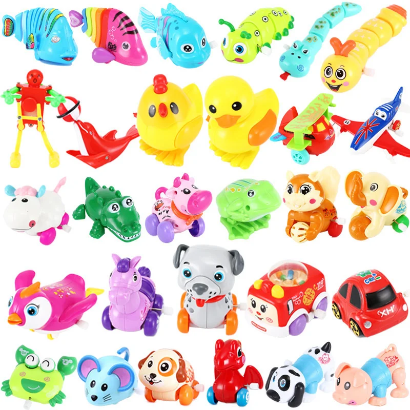 Baby Funny Kids Toys Spring Clockwork Toy Mini Pull Back Jumping Frog/Dog/Lion Wind Up Toys For Children Boys